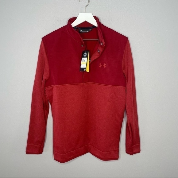 NWT Under Armour Men's Red Pullover Jacket - Picture 1 of 2